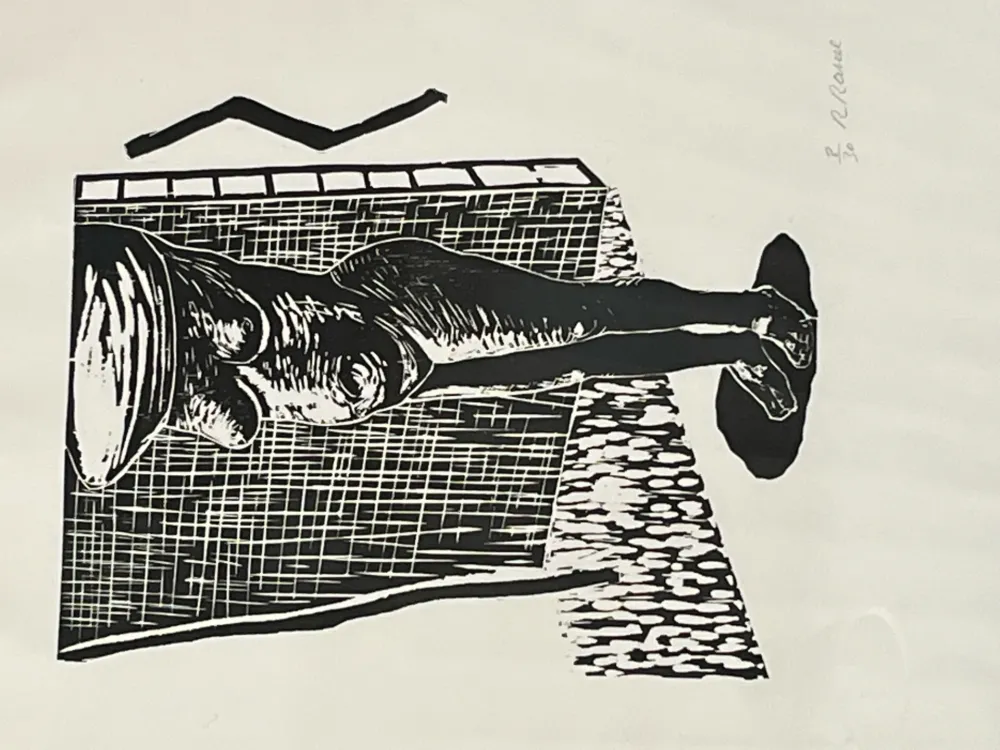 Xilogravura Raveel - Naakt (i)