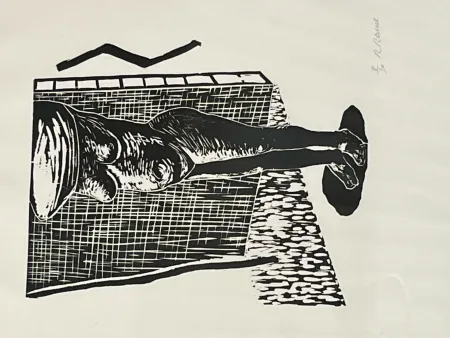 Xilogravura Raveel - Naakt (i)