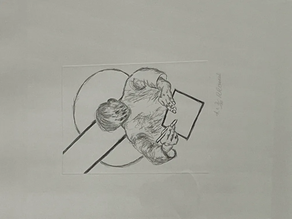 Gravura Raveel - Tegenover het vlak