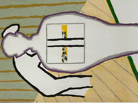 Litografia Raveel - Vader en zoon (ii)