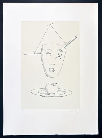 Litografia Ray - Man Ray (1890–1976) - Maschere - Lithograph on paper