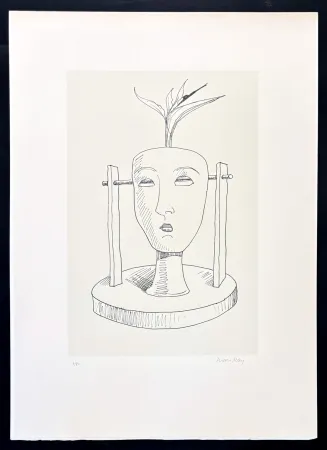 Litografia Ray - Man Ray (1890–1976) - Maschere - Lithograph on paper