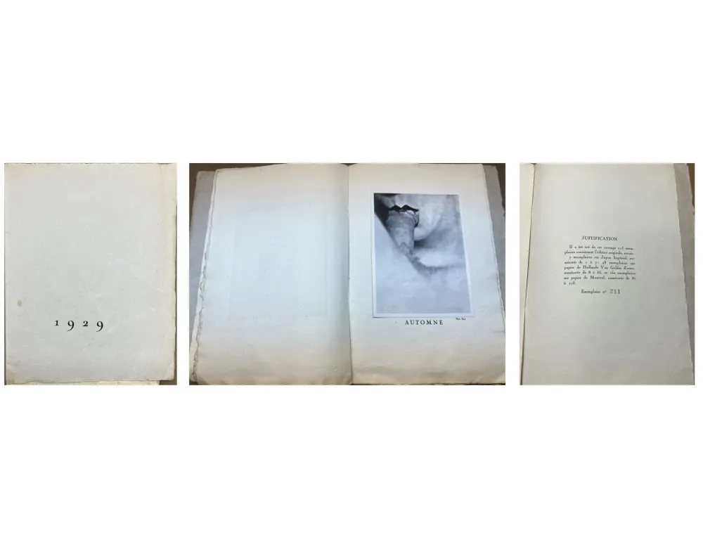 Livro Ilustrado Ray - MAN RAY - Louis ARAGON - Benjamin PERET. 1929 avec quatre photographies… (1929).