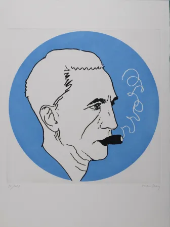 Gravura Ray - Portrait de Marcel Duchamp, 1971 - Hand-signed