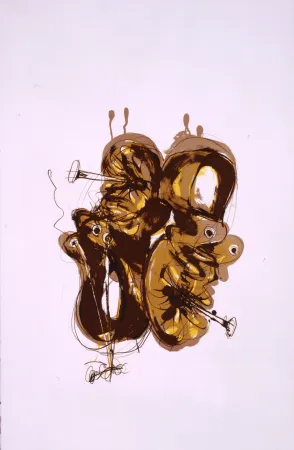 Litografia Rebeyrolle - La Fuite impossible 