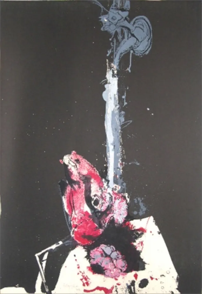 Litografia Rebeyrolle - Question