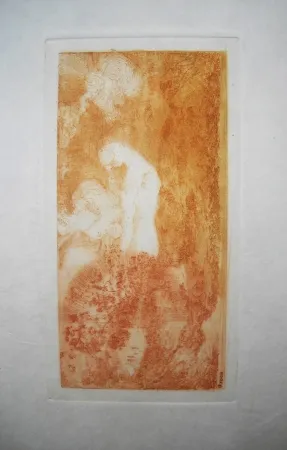 Água-Forte Redon - Baigneuse