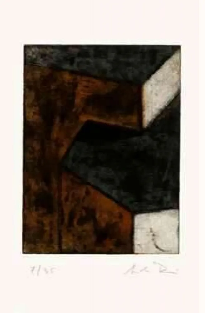 Água-Forte Rein - Ohne Titel (braun, grün, hell) 