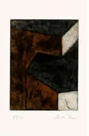 Água-Forte Rein - Ohne Titel (braun, grün, hell) 