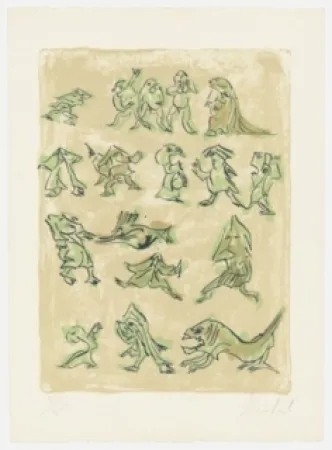 Litografia Reinhoud - 17 contre