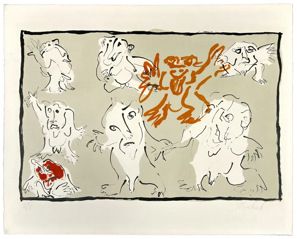 Litografia Reinhoud - C'est la vie