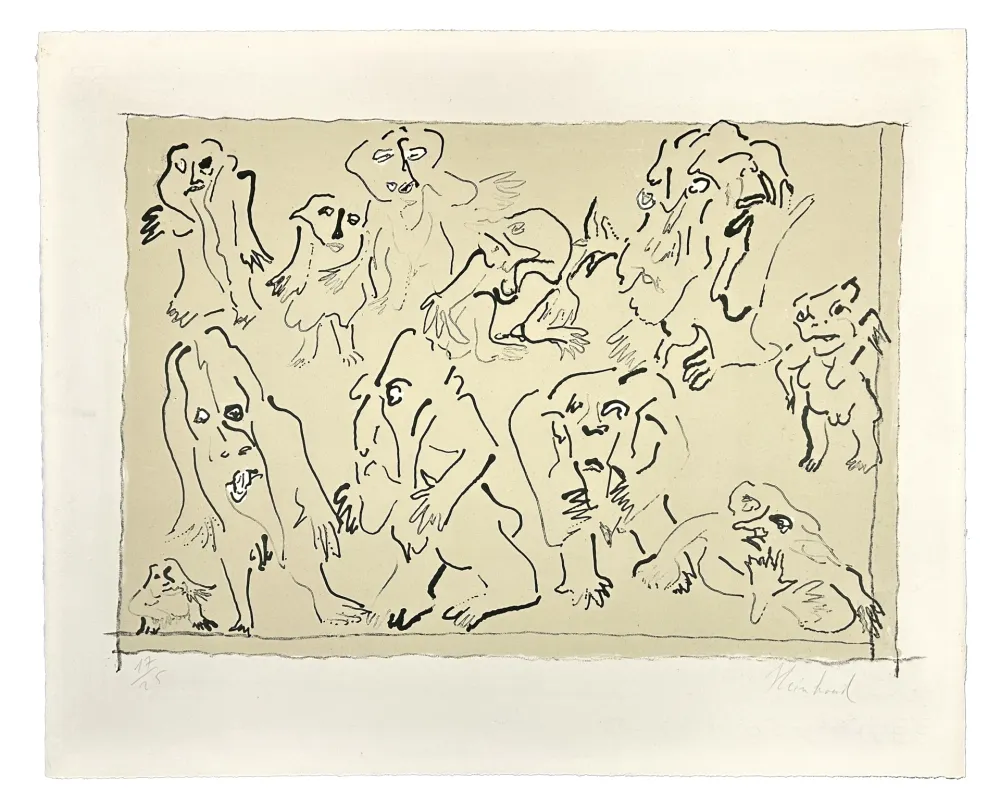 Litografia Reinhoud - Jour de sortie