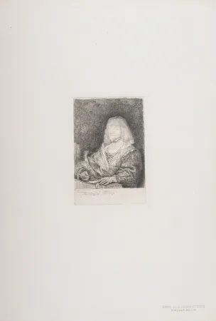 Heliogravura Rembrandt - Homme avec chaine et croix