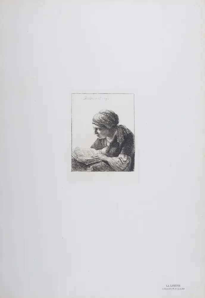 Heliogravura Rembrandt - La Liseuse