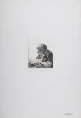 Heliogravura Rembrandt - La Liseuse