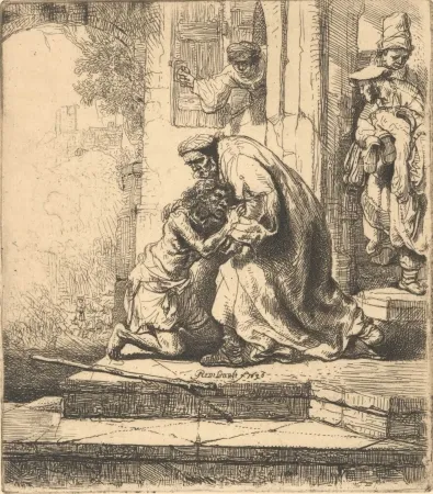 Gravura Rembrandt - The Return of the Prodigal Son