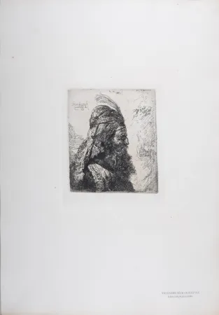 Heliogravura Rembrandt - Troisième tête orientale
