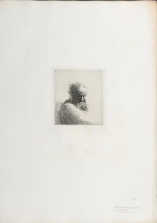 Heliogravura Rembrandt - Veillard à grande barbe et front ridé