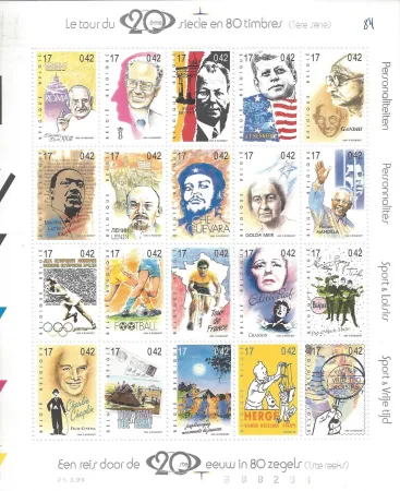 Talhe-Doce Rémi - Tintin Le Tour du 20ème siècle en 80 timbres
