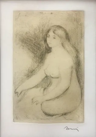 Gravura Renoir - BAIGNEUSE ASSISE (D., S. 11)