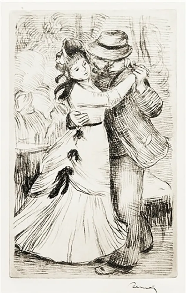 Gravura Renoir - LA DANSE À LA CAMPAGNE (1890)