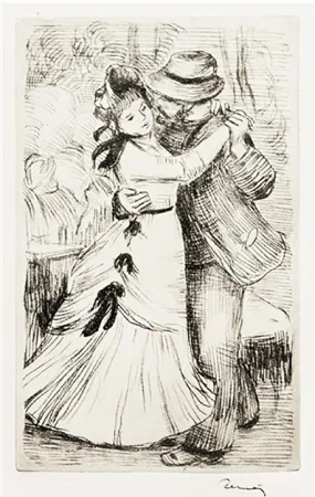 Gravura Renoir - LA DANSE À LA CAMPAGNE (1890)