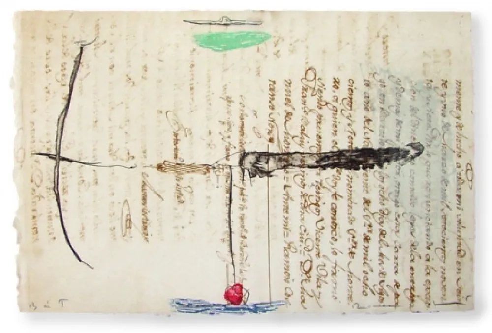 Água-Forte E Água-Tinta Riera I Arago - Airplane with Red Tail