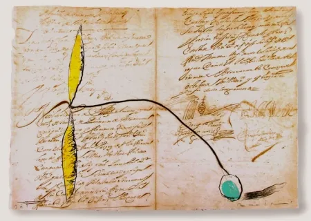 Água-Forte E Água-Tinta Riera I Arago - Airplane with Yellow Propeller