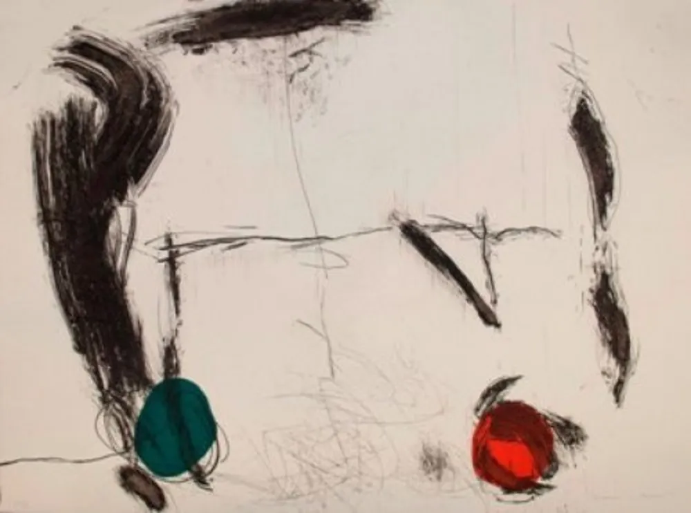 Gravura Riera I Aragó - Avió amb guixat negre