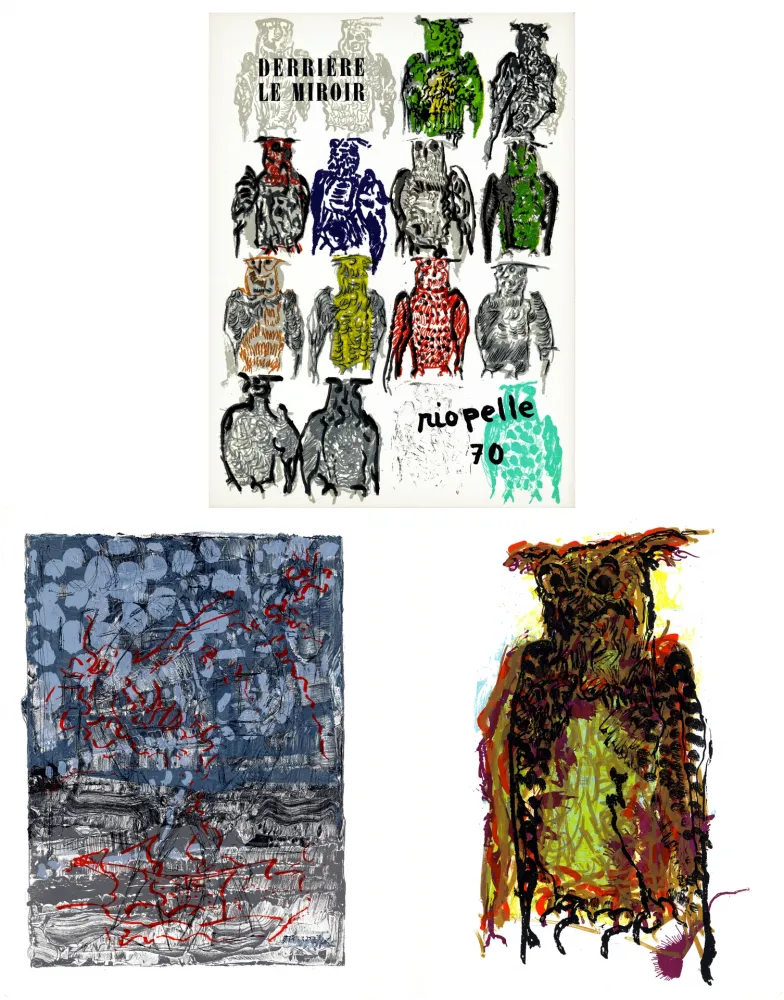 Livro Ilustrado Riopelle - DERRIÈRE LE MIROIR N°185. RIOPELLE 70. 5 LITHOGRAPHIES ORIGINALES (1970).