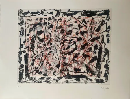 Água-Forte E Água-Tinta Riopelle - Les mouches à Marier (Planche VII) 