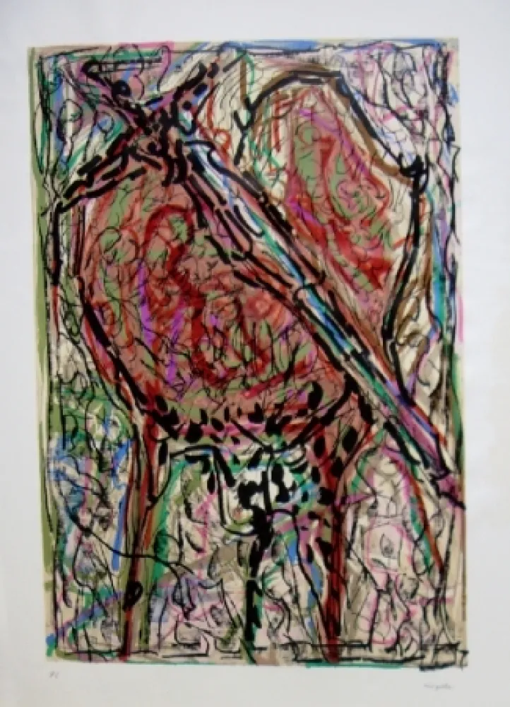 Litografia Riopelle - Oiseau