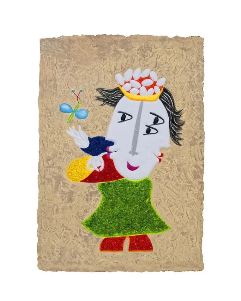 Gravura Ripolles - Chica con huevos