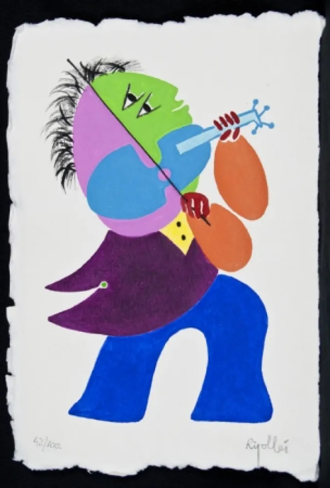 Gravura Ripolles - Violinista