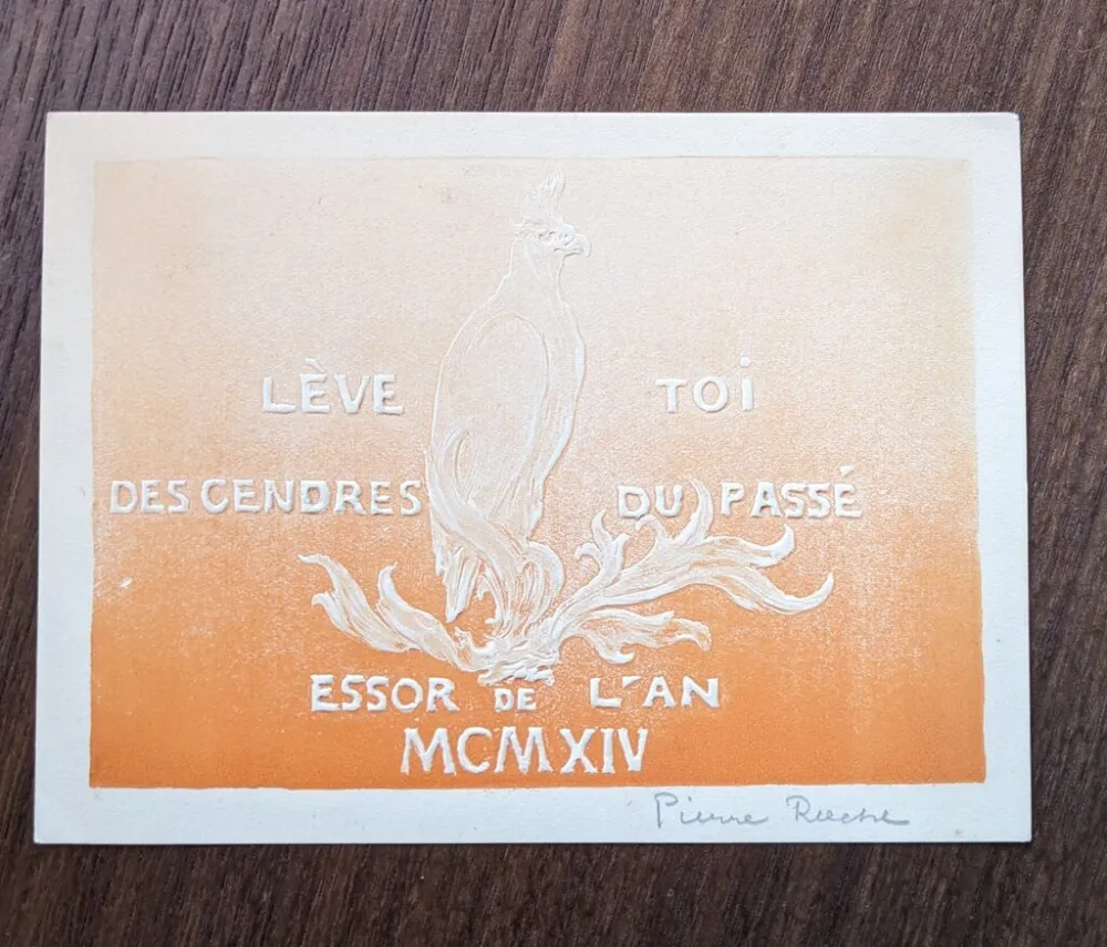 Sem Técnica Roche - Lève-toi des cendres du passé (greeting card for the new year, 1914)