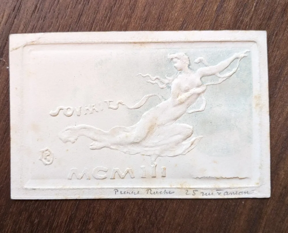 Sem Técnica Roche - Souhaits (greeting card for new year, 1903)