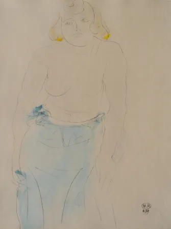 Gravura Rodin - Belle femme aux seins nus