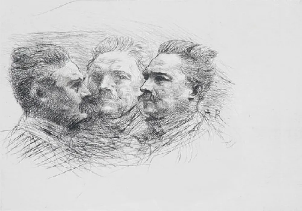 Gravura Rodin - Henri Becque