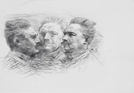 Gravura Rodin - Henri Becque