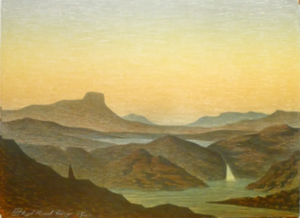 Litografia Rodrigo - E come la mia faccia si distese