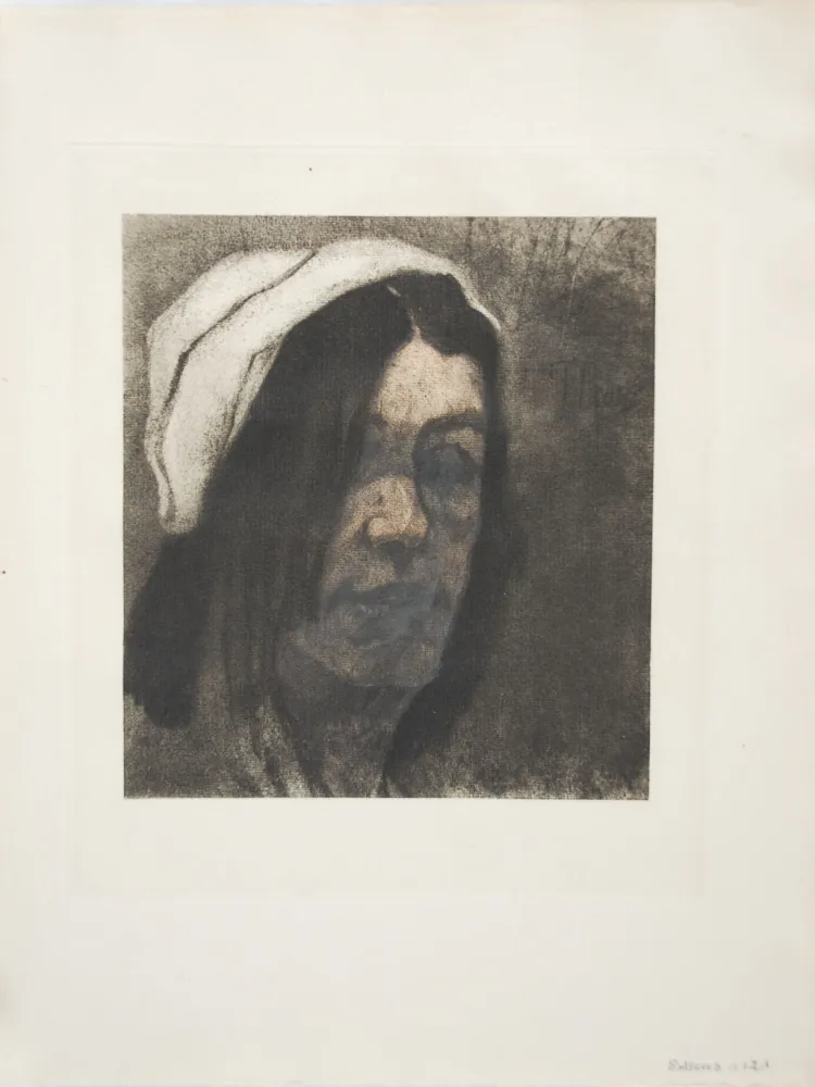 Gravura Rops - La Marchande de Krekels