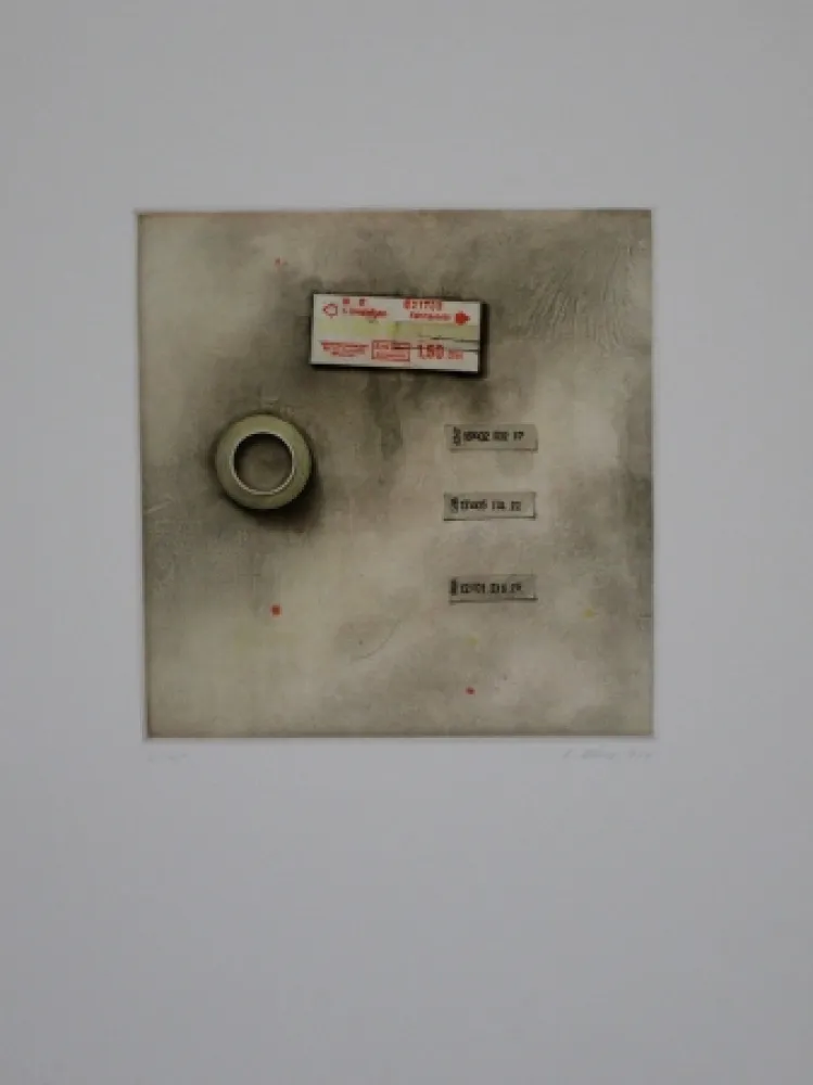 Água-Forte E Água-Tinta Rösel - Die Fahrkarte wurde angerissen