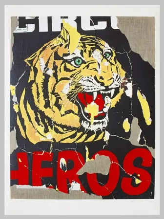 Serigrafia Rotella - La tigre