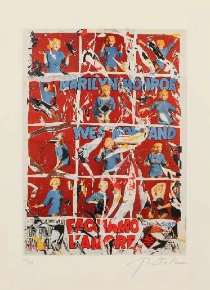 Litografia Rotella - MARILYN