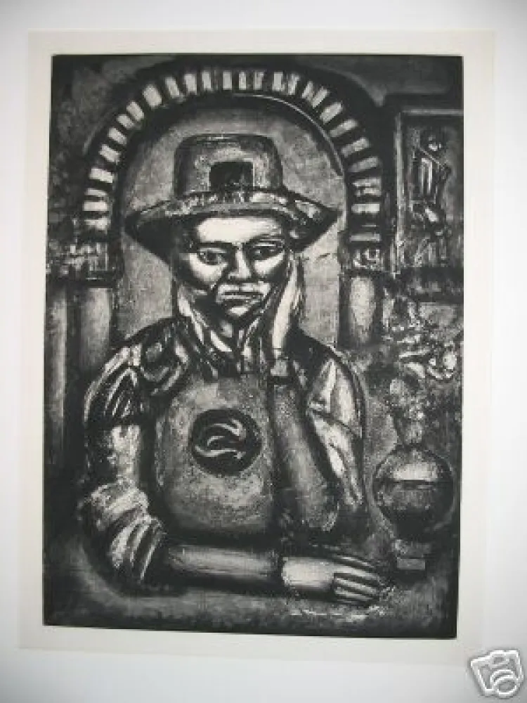 Água-Tinta Rouault - Chinois inventa, dit-on, la poudre a canon, nous en fit don.