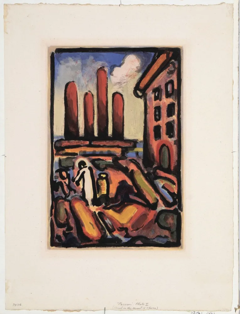Água-Tinta Rouault - Christ au Faubourg