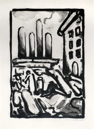 Água-Forte E Água-Tinta Rouault - Christ au Faubourg (Christ in Faubourg) from Passion, 1935 