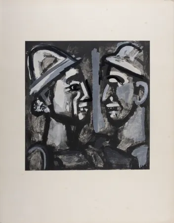 Litografia Rouault - Face à Face, 1933
