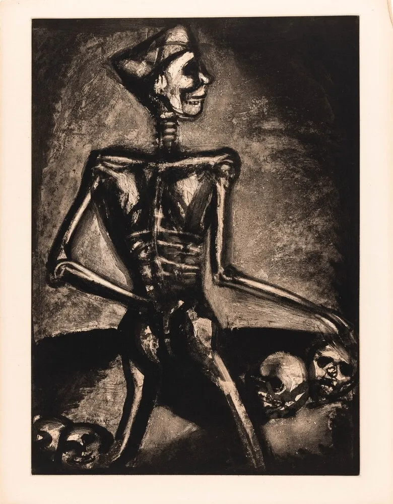 Gravura Rouault - Georges Rouault (1871–1958) – Homo Homini Lupus – Etching, aquatint on paper – 1926