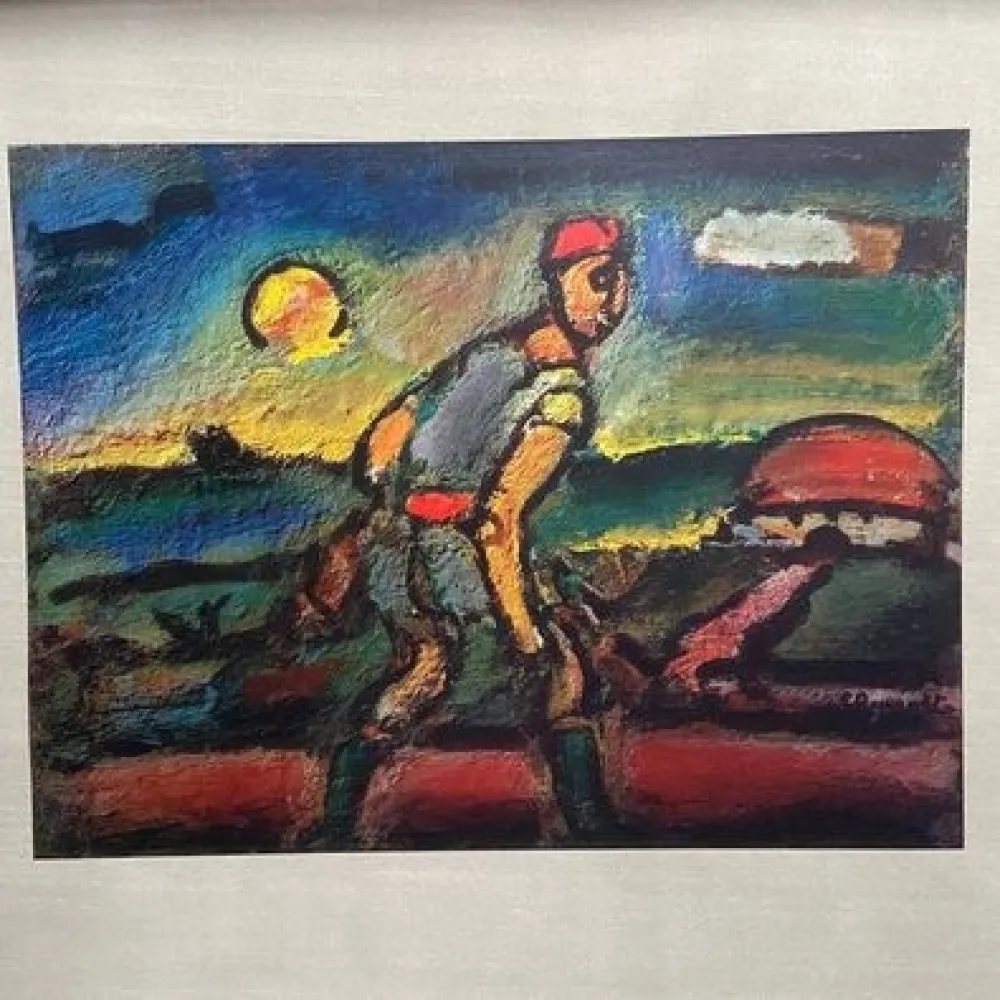 Heliogravura Rouault - Le fugitif